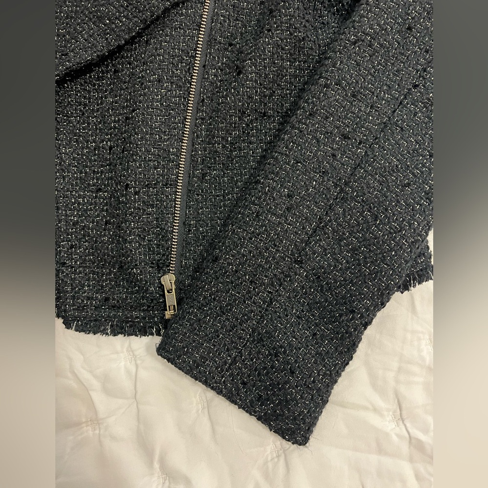LOFT tweed jacket - black with gold shimmer NWT